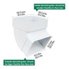 65° Gutter Elbow Roofing Gutter Downspout Elbow 2x3 White