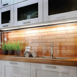 Satco 63/502 CounterQUICK Under-Cabinet LED Light, CCT Selectable 3000K/4000K/5000K, 14 Inches, Warm to Cool White