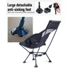 iClimb Ultralight Compact Camping Folding Beach Chair with Anti-Sinking Large