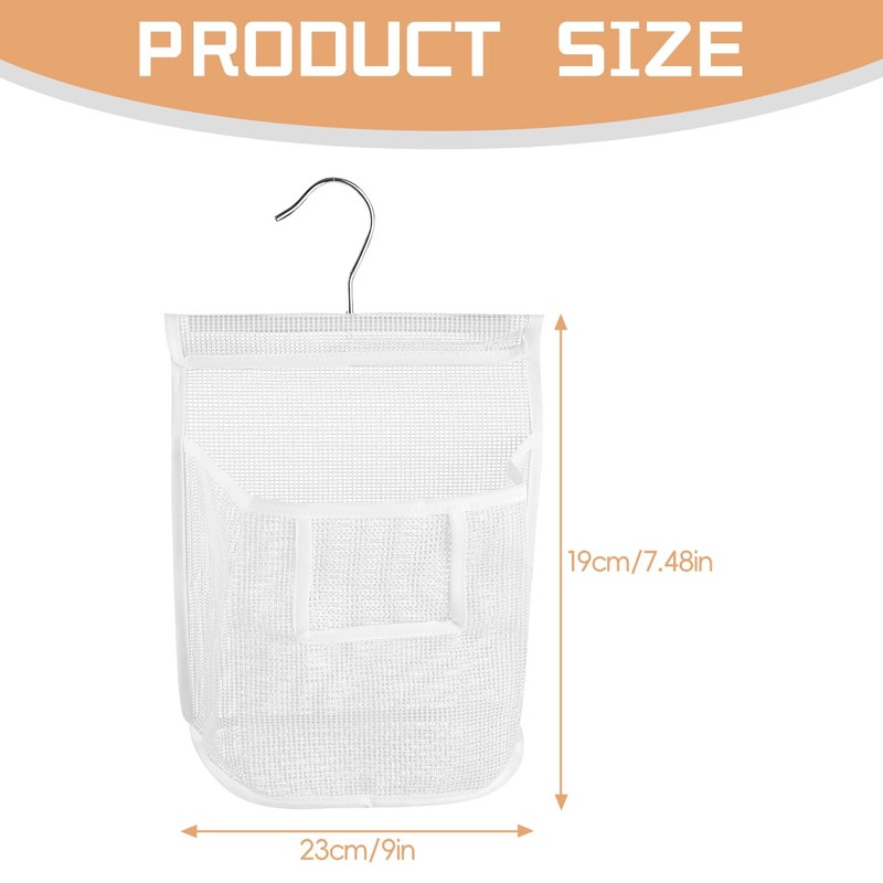 Lotsdonxia Hanging Mesh Toiletry Carrier Bag with Detachable Hook Waterproof