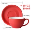 Yundu Ceramics Latte Cup and Saucer - 10 oz for