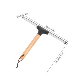 BIUDECO Wooden Handle Glass Shower Squeegee Ergonomic Water Wiper for Efficient Bathroom Window Cleaning Multi Purpose Tool for Mirrors and Tiles Design