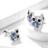 PiercedOff 316L Surgical Steel Labret with Jewelled Owl - Length