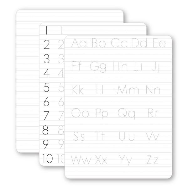 Dry Erase 3 Pack (Alphanumeric) Practice Boards for Kids with