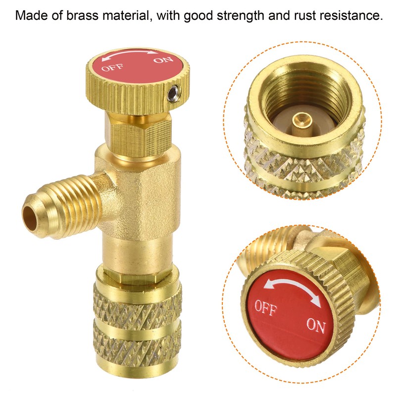 MECCANIXITY Charging Valve 1/4 SAE Male to 5/16 SAE Female
