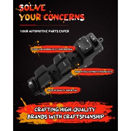 cciyu Power Window Switch Replacement Fits for 2006-08 for Mazda 6 Front Driver Side Master Power Window Switch Replace GP7A66350C 920-900