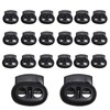 YOUNIEYO 20pcs Black Plastic Cord Locks End Spring Toggle Stopper