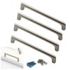 Zerniple 128mm Silver Handle Pull Solid Zinc Alloy Drawer Wardrobe