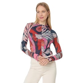 Johnny Was Women's Jaylin Long Sleeve Mesh Tee-Sereina