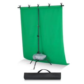 VEVOR Backdrop Stand, 5 x 6.5 ft Adjustable Photo Backdrop Stand Kit, Portable Background Backdrop Stand with 3 Crossbars, Heavy Duty Projector Screen Stand, for Wedding, Photo Video Studio & Party