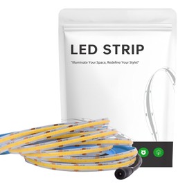 COB LED Strip Light 12V 8W/M 16.4ft/5m 320LED/M 4000K CRI90+ Flexible High Density LED Tape Lighting for Indoor Home Cabinet,Bedroom,Kitchen,DIY Lighting Project(No Adapter or Controller)