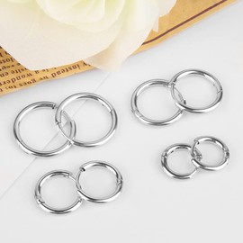 Clyhon 4 Pairs Stainless Steel Hoop Earrings for Men Women Earrings Men's Earrings Men's Hoop Earrings Women's Hoop Earrings Men Women Small 8 mm - 14 mm, Stainless Steel