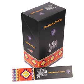 Tribal Soul Incense Sticks (3 Packs x 15g) – Hand-rolled in India, Natural & Aromatic Scents for Cleansing, Meditation: (Sandalwood)