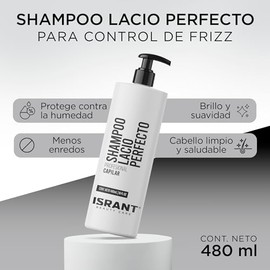 Shampoo Lacio Perfecto para Control de Frizz - Brillo y Suavidad | Completa tu Neceser de Viaje - Baño Accesorios | Ideal para Cabello Liso | Protecci