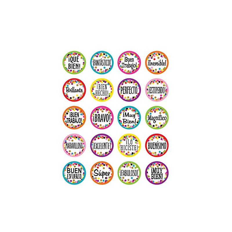 Confetti Spanish Stickers