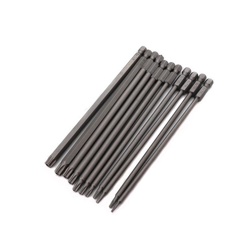 Power Screwdriver Bit Sets, 100mm T6/ T7/ T8/ T9/ T10/