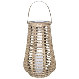Large Solar Rattan Lantern Outdoor - Natural Solar Lights Outdoor Lights | Rattan Lantern Portable Solar Lantern Eco-Friendly Weather-Resistant