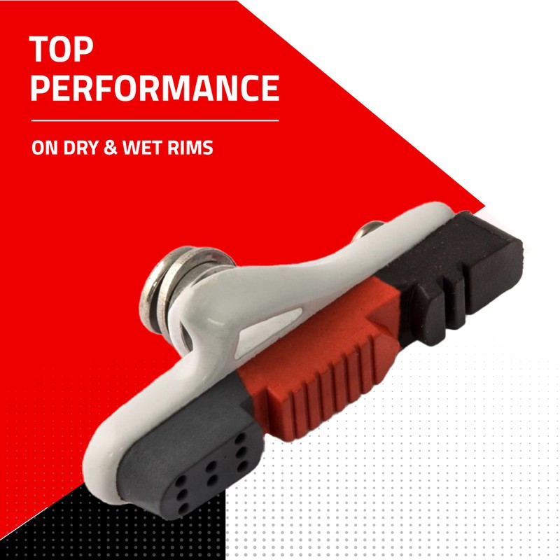 Clarks Elite Road Brake Pads, Lightweight Holder & Triple Compound