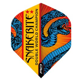 RED DRAGON Peter Wright Snakebite DWC Hardcore Dart Flight Collection 5 Sets Per Pack (15 Flights in Total)