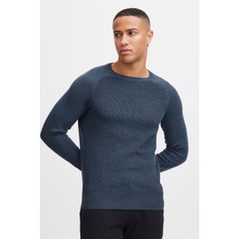 Blend Gandolf Men's Fine Knit Pullover with Crew Neck and Mottling, 100% Cotton - xl