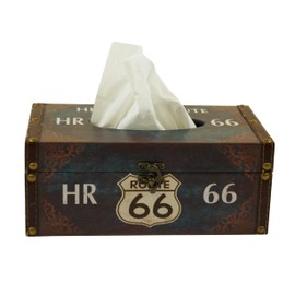 Carina's Collection Historic Route 66 Vintage Tissue Box/Holder Office Tissue Box Bathroom Tissue Dispenser