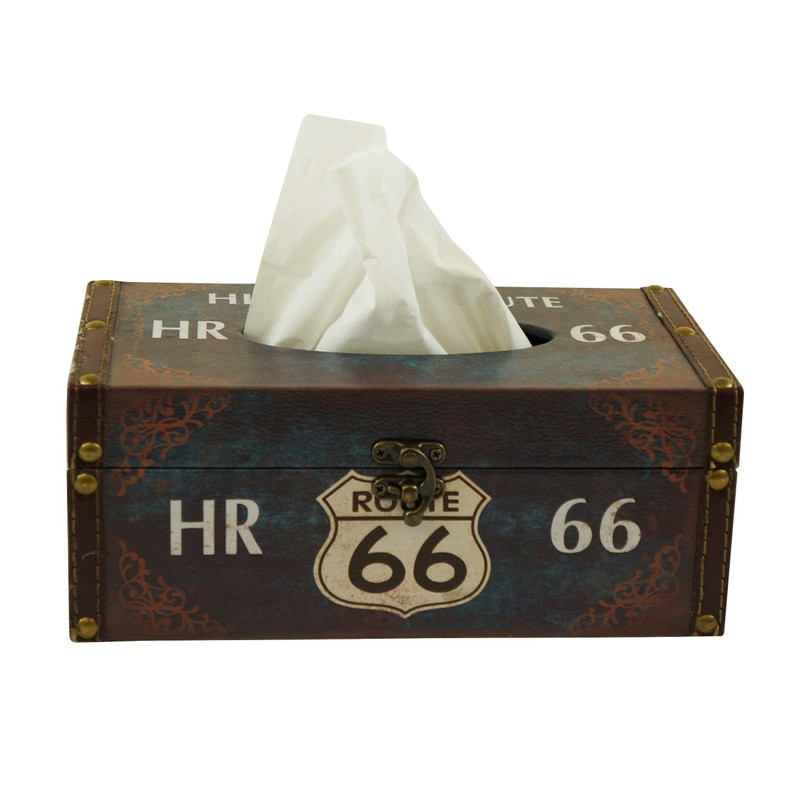 Carina's Collection Historic Route 66 Vintage Tissue Box/Holder Office Tissue