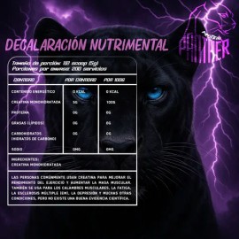 Creatina Monohidratada 1kg En Polvo Panther Protein Sabores                                                                                           