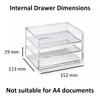Osco Clear Acrylic Container with 3 Drawers, clear m