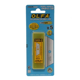 OLFA Dual Edge Safety Knife Blade, 5 Blades (SKB-2/5B) - Trapezoid Shaped Dual-Side Utility Knife & Safety Cutter Replacement Blades, Fits OLFA SK-4, SK-9, & UTC-1 Knives (5 Pack)