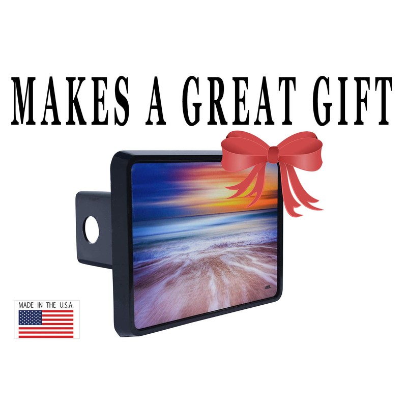 Ocean Beach Waves Coastal Sunset Trailer Hitch Cover Plug Gift