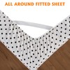 Elegant Comfort Luxury Soft Bed Sheets Polkadot Pattern 1500 Thread