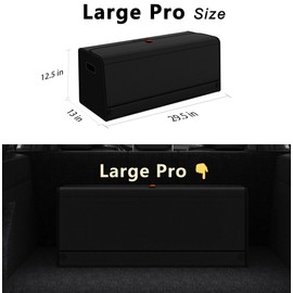 GMQ Car Trunk Organizer for SUV,Car Organizers and Storage with Collapsible Storage, Large Capacity for SUV, Truck, MPV (Carbon Black)