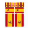 Generisch Set of 10 Flag Stickers Spain Car Sticker