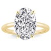 RURULUYA 5.5CT Elongated Oval Cut Engagement Rings for Women,Simulated Diamond