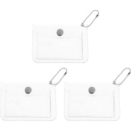 3 Pcs Clear Women's Transparent Waterproof Card Holder Wallet,Mini Change Pouch Credit Card Case Coin Purses and Pouches,Small Coin Purse Keychain,Wallets, Card Cases and Money Organizers