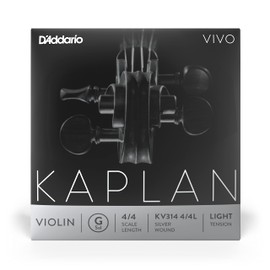D'Addario Kaplan Vivo Violin String - Single G String - KV314 4/4L - Violin Strings - 4/4 Scale, Light Tension