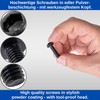 20pcs M6 x 25mm Diameter 12mm Hex Socket Head Black
