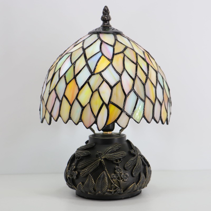 HWDFEI Small Tiffany Mushroom Table Lamp,Mini Memory Sympathy Antique lamp
