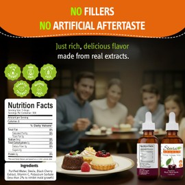 Stevia Select Black Cherry Flavored Liquid Stevia – Zero Calorie Coffee, Tea, Drink & Baking Sweetener, All-Natural, No Erythritol, Keto-Friendly Sugar Alternative, 300 Servings – 2 Oz