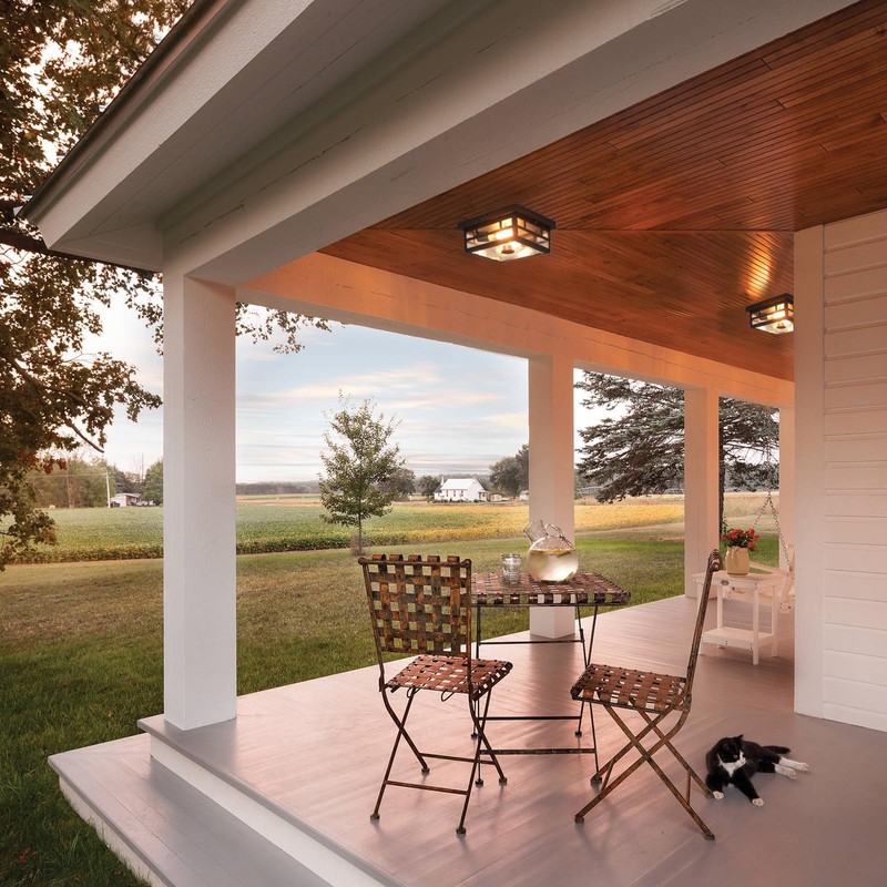 CALOKES Outdoor Flush Mount Motion Sensor Ceiling Light - Timeless