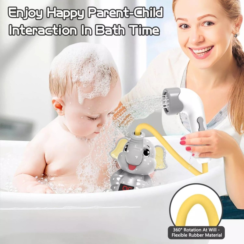 ZKP Baby Bath Toys with Shower Head Elephant Design Bathtub