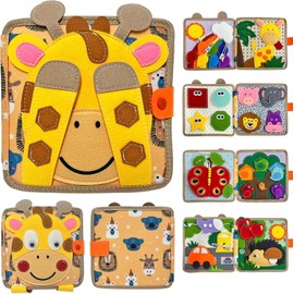 Kukelen Busy Board, Toddler Travel Toys, Quiet Book, Sensory Toys for Toddlers 2 3 4, Montessori Toys for Toddler Activities Board, Educational Toys for 2 Year Old Girls Boys Gift