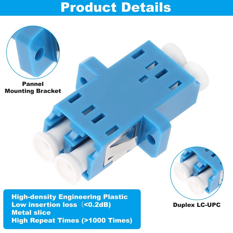 Fiber Optical Coupler LC to LC, UPC Duplex Flange Fibre