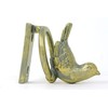 Door Knocker Little Gold Bird Metal Loop Vintage Distressed Design