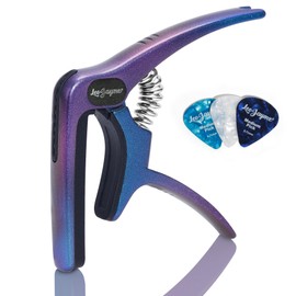 Leo Jaymz Heavy Duty Guitar Capo for Acoustic/Electric Guitars, Guitar Clip made of Zinc Alloy Metal, Guitar Clamp for Bass Classical Guitar, Ukulele, Mandolin,Banjo