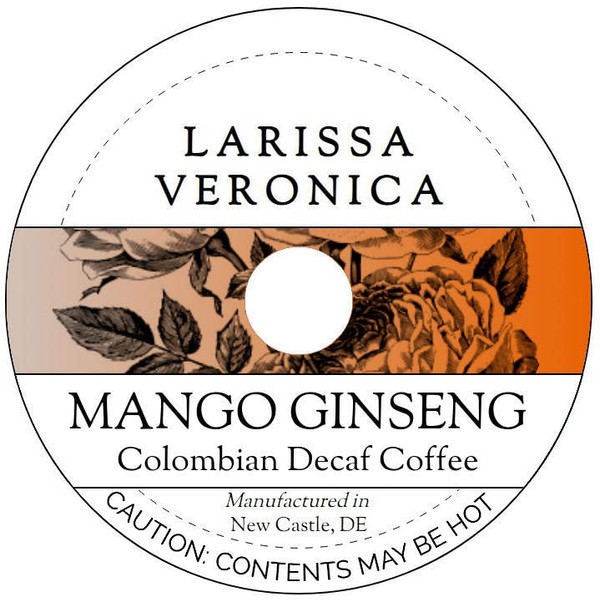 Mango Ginseng Colombian Decaf Coffee (Single Serve K-Cup Pods) (Gourmet,