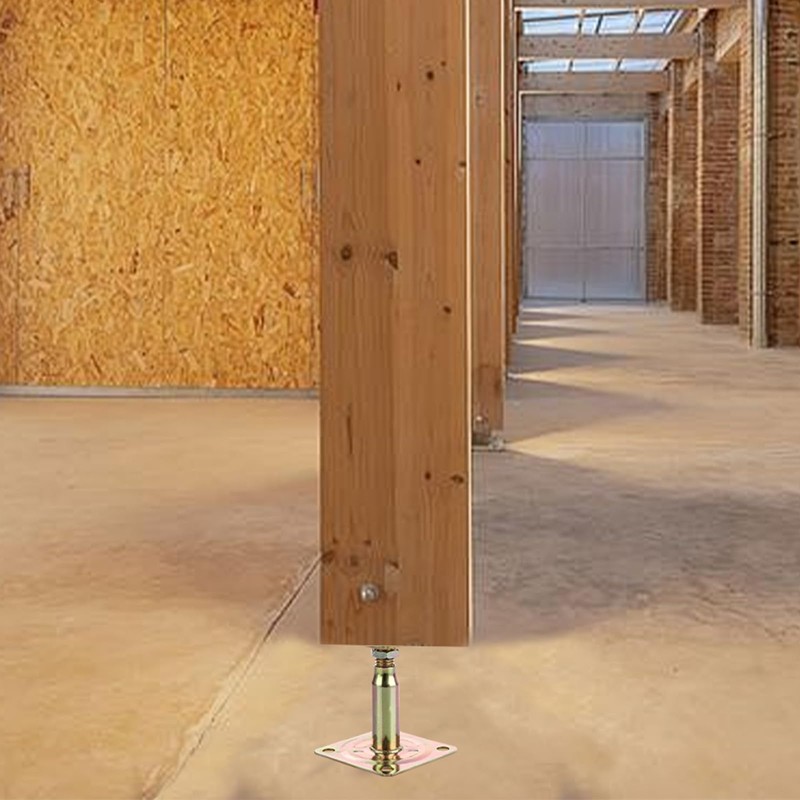 AHAQU 4PCS 100-150mm Galvanised Adjustable Elevated Post Base Support, Heavy