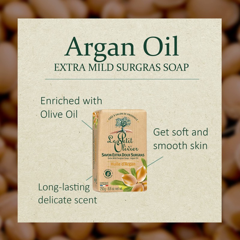 Le Petit Olivier – Soap Extra Soft Surgras – Argan Oil – Argan Oil – 250 g