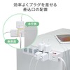 Sanwa Direct 700-TAP044-5W Power Strip, 10 Socks, 16.4 ft (5