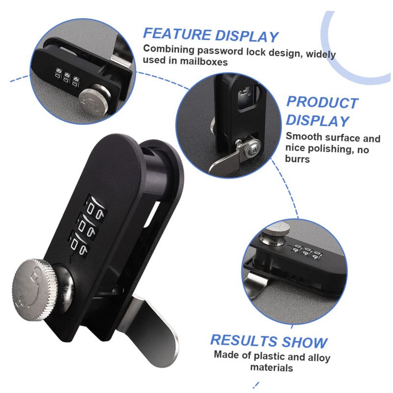 jojofuny 2pcs Combine Coded Lock for Mailboxes Drawers Alloy Plastic